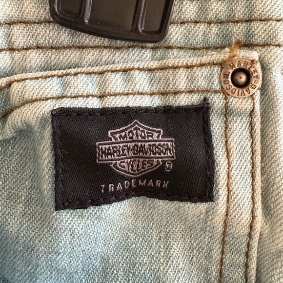 Harley-Davidson Light Blue Denim with Embroidered Logo - Picture 6 of 6